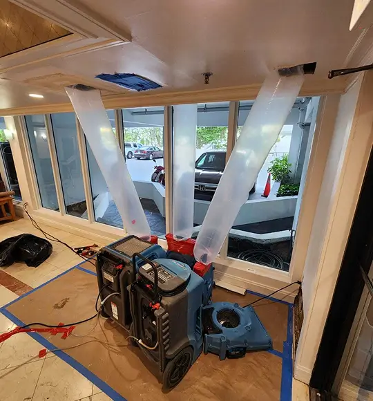Interior view of commercial windows in a North Miami property